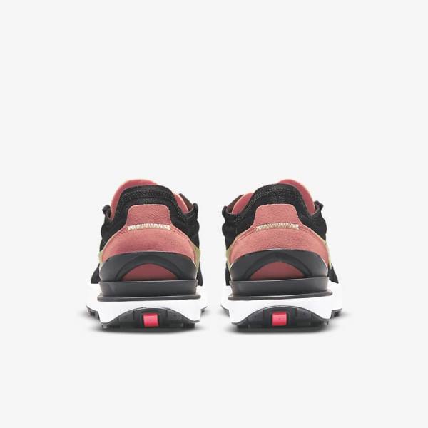 Nike Waffle One Sneakers Damen Schwarz Rot Hellgrün | NK265DGS