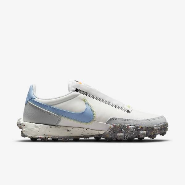 Nike Waffle Racer Crater Sneakers Damen Weiß Hellzitrone | NK420ASI