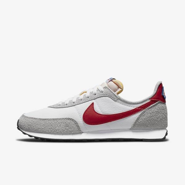 Nike Waffle Trainer 2 Sneakers Herren Weiß Hellgrau Königsblau Rot | NK540IQR