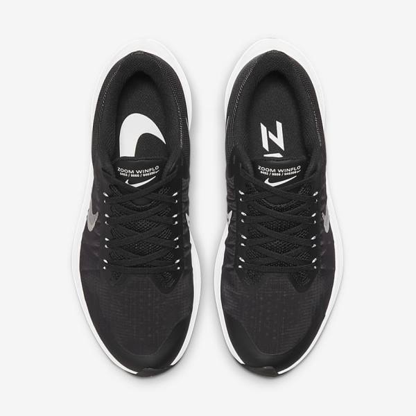 Nike Winflo 8 Straßen Laufschuhe Damen Schwarz Dunkelgrau Hellgrau Weiß | NK189GZX