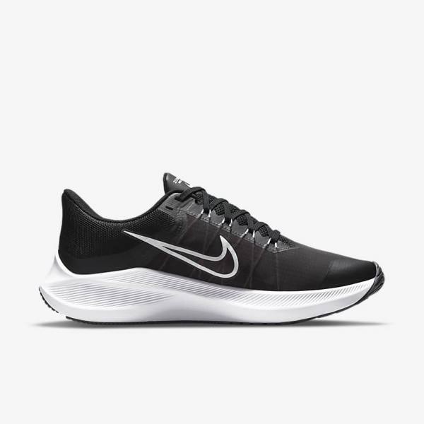 Nike Winflo 8 Straßen Laufschuhe Herren Schwarz Dunkelgrau Weiß | NK839LQW