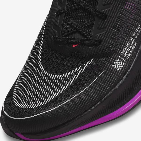 Nike ZoomX Vaporfly Next% 2 Straßen Rennfahrer Laufschuhe Herren Schwarz Lila Grau Rot | NK217LTN