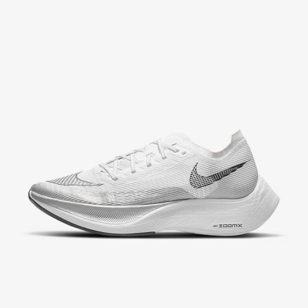 Nike ZoomX Vaporfly Next% 2 Straßen Rennfahrer Laufschuhe Damen Weiß Gelb Blau | NK541HJM