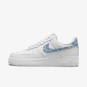 Nike Air Force 1 07 Essential Sneakers Damen Weiß Blau | NK713MCE