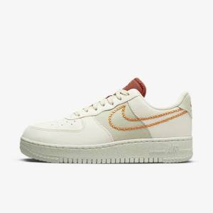 Nike Air Force 1 07 Low Sneakers Damen Olivgrün Gelb | NK185MQJ