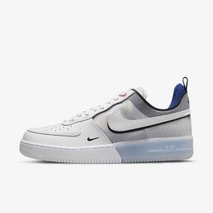 Nike Air Force 1 React Sneakers Herren Weiß Hellblau Königsblau Blau Weiß | NK473PSL