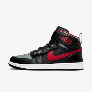 Nike Air Jordan 1 Hi FlyEase Jordan Schuhe Herren Schwarz Grau Weiß Rot | NK415BCF