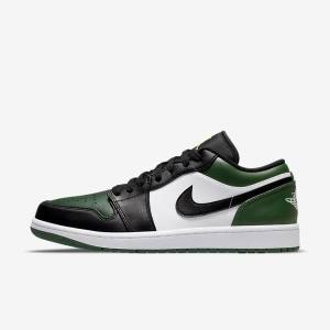 Nike Air Jordan 1 Low Sneakers Herren Grün Weiß Schwarz | NK674YOF