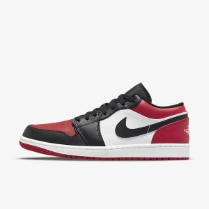 Nike Air Jordan 1 Low Sneakers Herren Rot Schwarz Weiß | NK406LCD