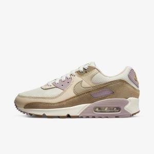 Nike Air Max 90 Sneakers Damen Braun Helllila Khaki | NK948GAX