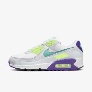 Nike Air Max 90 Sneakers Damen Weiß Platin Türkis | NK148NYU