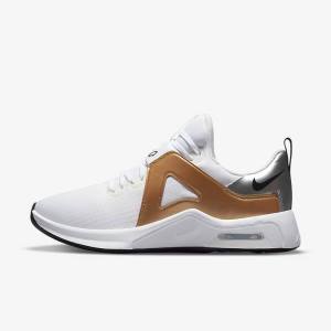 Nike Air Max Bella TR 5 Sportschuhe Damen Weiß Metal Silber Metal Gold Schwarz | NK574ALQ