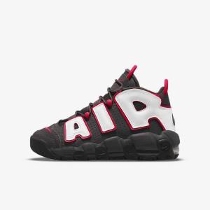 Nike Air More Uptempo Older Sneakers Kinder Grau Schwarz Rot Weiß | NK804VDF