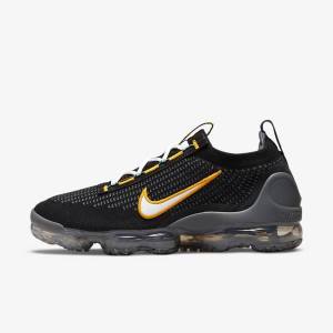 Nike Air VaporMax 2021 FK Sneakers Herren Schwarz Gold Dunkelgrau Weiß | NK745DHT