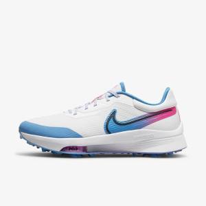 Nike Air Zoom Infinity Tour NEXT% Golfschuhe Herren Weiß Blau Rosa Schwarz | NK013XTK