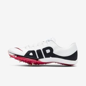 Nike Air Zoom Maxfly More Uptempo Athletics Sprinting Spikes Laufschuhe Herren Weiß Rot Schwarz | NK172TYS