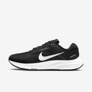 Nike Air Zoom Structure 24 Straßen Laufschuhe Damen Schwarz Weiß | NK803SLT