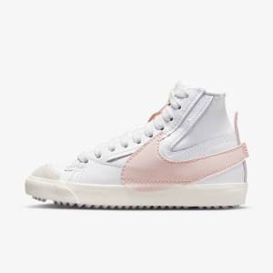 Nike Blazer Mid 77 Jumbo Sneakers Damen Weiß Rosa | NK192YDU