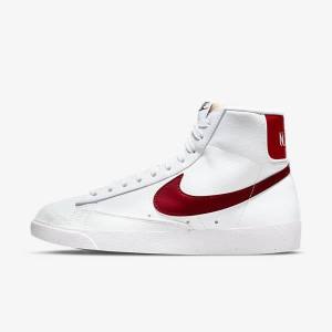 Nike Blazer Mid 77 Next Nature Sneakers Damen Weiß Schwarz Rot | NK872RPI