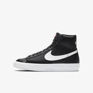 Nike Blazer Mid 77 Older Sneakers Kinder Schwarz Weiß Orange | NK306LGN