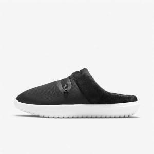 Nike Burrow Hausschuhe Sneakers Damen Schwarz Weiß | NK713AYN