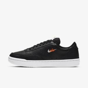 Nike Court Vintage Premium Sneakers Damen Schwarz Orange Weiß | NK398TZL