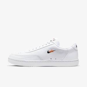 Nike Court Vintage Premium Sneakers Herren Weiß Orange Schwarz | NK038RQD