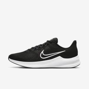 Nike Downshifter 11 Straßen Laufschuhe Damen Schwarz Dunkelgrau Weiß | NK390TMX