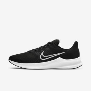 Nike Downshifter 11 Straßen Laufschuhe Herren Schwarz Dunkelgrau Weiß | NK025PUE