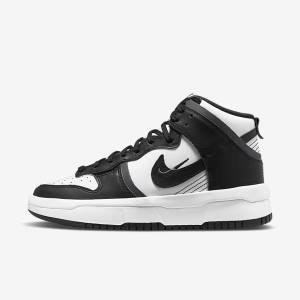 Nike Dunk High Up Sneakers Damen Weiß Dunkelgrau Schwarz | NK095VAZ