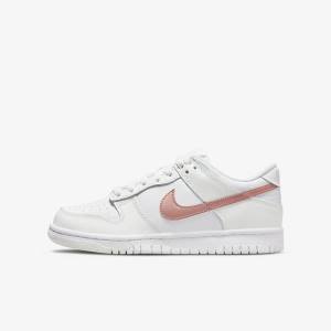 Nike Dunk Low Older Sneakers Kinder Weiß Metal Rot Braun | NK890CLD