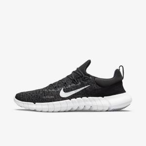 Nike Free Run 5.0 Straßen Laufschuhe Herren Schwarz | NK732YFU