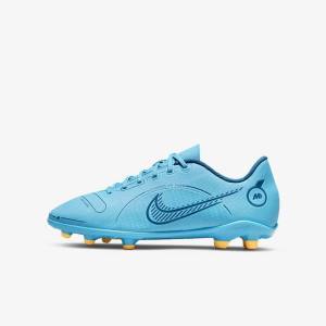 Nike Jr. Mercurial Vapor 14 Club MG Older Multi-Ground Fußballschuhe Kinder Blau Orange | NK760SWO