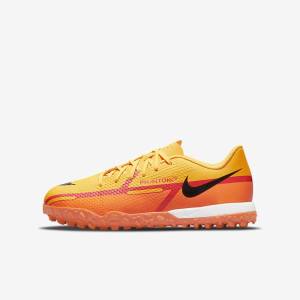 Nike Jr. Phantom GT2 Academy TF Older Turf Fußballschuhe Kinder Orange Hellrot Schwarz | NK017IFH