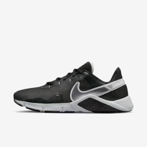 Nike Legend Essential 2 Sportschuhe Herren Schwarz Metal Silber Metal Grau | NK619BYH