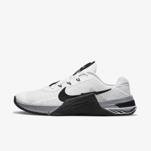 Nike Metcon 7 Sportschuhe Damen Weiß Grau Platin Schwarz | NK639BUC