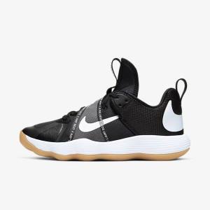 Nike React HyperSet Indoor Court Sportschuhe Damen Schwarz Hellbraun Weiß | NK257GWD