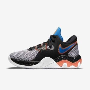 Nike Renew Elevate 2 Basketballschuhe Damen Schwarz Weiß Orange Hellblau | NK462WNC