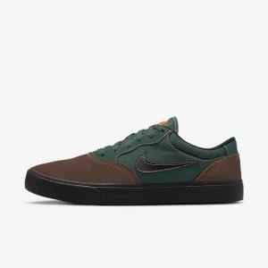 Nike SB Chron 2 Skate Shoes Damen Hellschokolade Grün Orange Schwarz | NK438ZBK