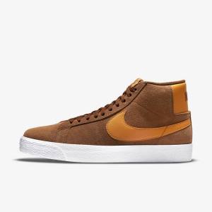 Nike SB Zoom Blazer Mid Skate Shoes Herren Weiß Gelb | NK531WNH